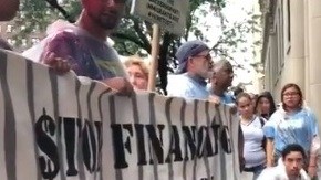 El frente de la manifestación