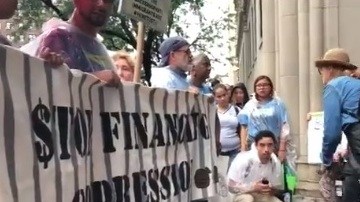 El frente de la manifestación