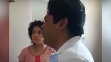 Un video muestra cuando la Policía interviene con la pareja en el hostal.