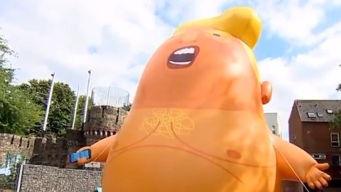 Activistas pretenden elevar el llamado "Trump Baby" durante la visita del mandatario de EEUU.