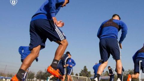 El entrenamiento de la U de Chile fue atípico este martes.