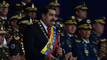 Nicolás Maduro encabezaba un acto oficial en Caracas.
