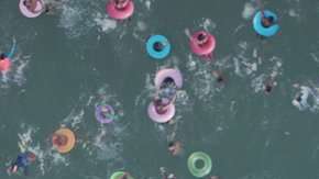 En la película, el megalodón mide 25 m de largo.