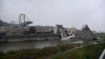 Se desplomó un tramo del Puente  Morandi.
