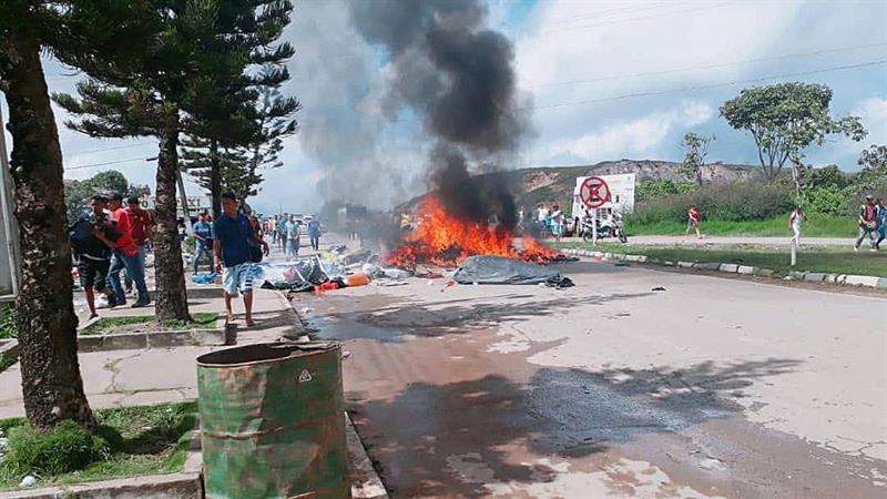 Los pobladores Pacaraima quemaron objetos de los venezolanos, 