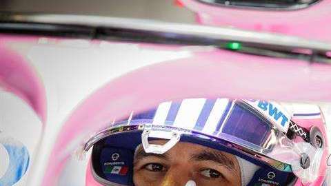 El mexicano Sergio Perez de la escudería Racing Point Force India durante el GP de Bélgica. (Foto: EFE/EPA/VALDRIN XHEMAJ)