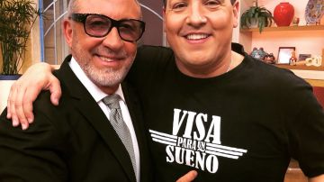Raúl González y Emilio Estefan