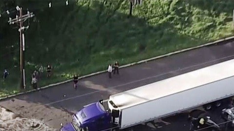 Imagen aérea tras la colisión