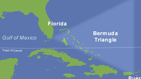 No todos coinciden sobre la localización exacta del Triángulo de las Bermudas.