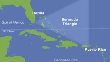 No todos coinciden sobre la localización exacta del Triángulo de las Bermudas.