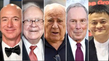 Bezos, Buffett, Ortega, Bloomberg y Ma.
