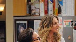 De izq. a der., Johnny Galecki, Kaley Cuoco y Jim Parsons.