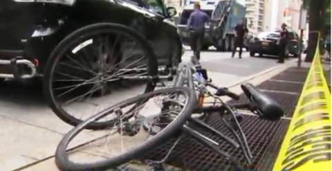 La bicicleta donde viajaba la joven