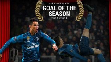 El golazo de chilena de Cristiano Ronaldo fue elegido el mejor de la UEFA