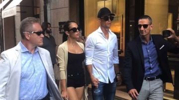 Cristiano Ronaldo y Georgina Rodríguez recorrieron una de las calles más exclusivas de Milan