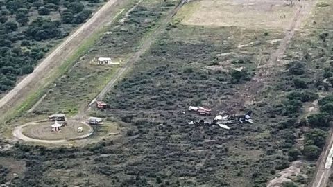 El avión se accidentó a pocos metros de la pista. KEVIN ALCANTAR/AFP/Getty Images
