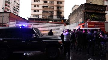 El edificio afectado por explosión en Venezuela. JUAN BARRETO/AFP/Getty Images