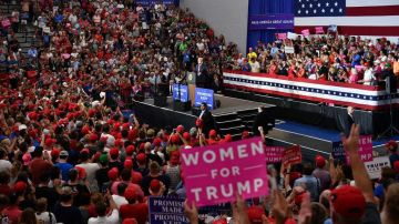 Trump estuvo el fin de semana en Ohio.  MANDEL NGAN/AFP/Getty Images
