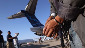 Inmigrante detenido. John Moore/Getty Images