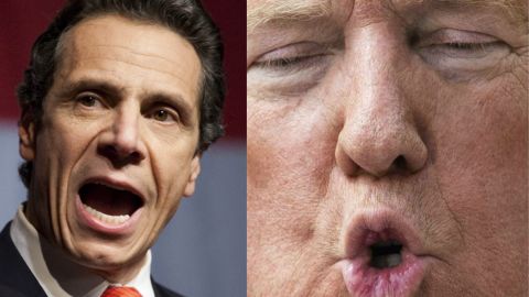 Amigos en el pasado, hoy Cuomo y Trump son agua y aceite