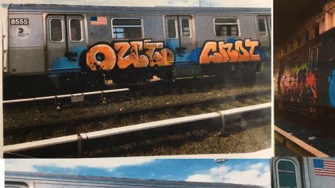 Parte de los graffitis que llevaron al arresto