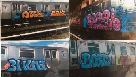 Parte de los graffitis que llevaron al arresto