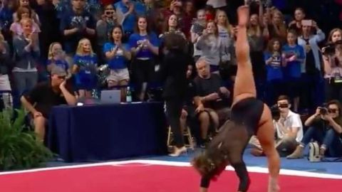 Rutina de suelo de la gimnasta Katelyn Ohashi.