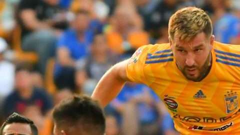 André-Pierre Gignac, estrella francesa de los Tigres de la UANL. (Foto: Imago7)