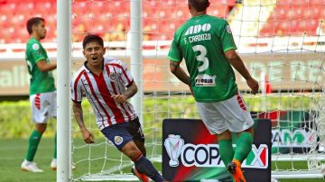 Eduardo La 'Chofis' López festeja su gol contra Alebrijes en la Copa MX. (Foto: Imago7/Jorge Barajas)