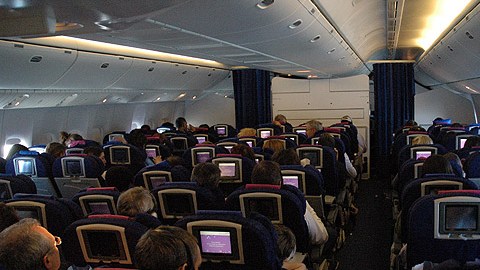 Interior de una aeronave de British Airways.