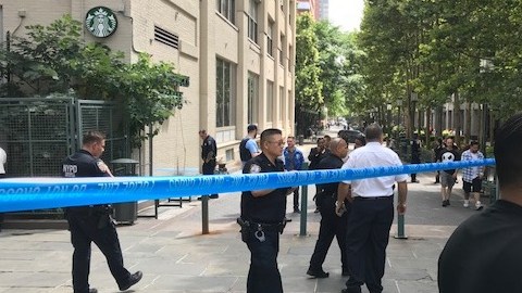 Decenas de policías acordonaron el área de MetroTech en minutos.