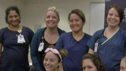 16 enfermeras embarazadas del mismo hospital.