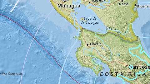 El terremoto se sintió en el sur de Costa Rica.