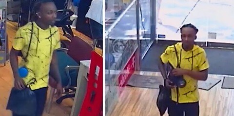 El cliente captado por las cámaras de seguridad