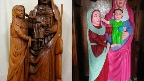 El antes y después de las figuras de restauración.