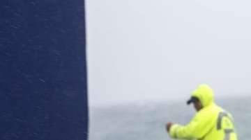 En Atenas, los vientos se sintieron con fuerza.