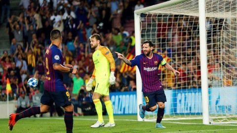 El Messi que hibernó en Rusia despertó en el Camp Nou. (Foto: EFE/Enric Fontcuberta)