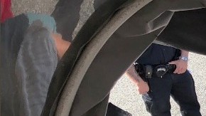 Pasajeros evaluados al descender del avión