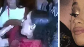 Cardi B terminó con un “chichón” arriba del ojo.