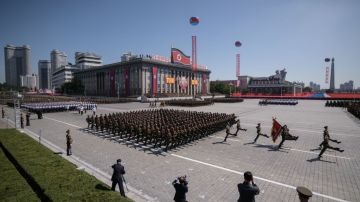 Desfile militar en Corea del Norte.