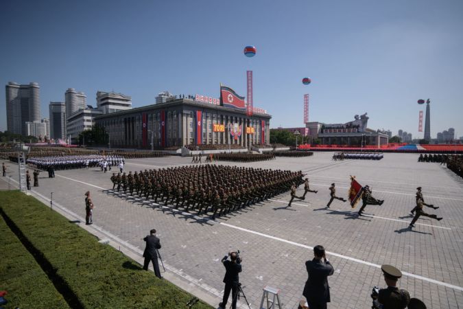 Desfile militar en Corea del Norte.
