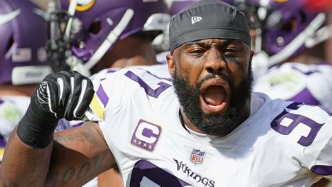 Everson Griffen de los Minnesota Vikings atraviesa por una crisis psicológica. (Foto: Jonathan Daniel/Getty Images)