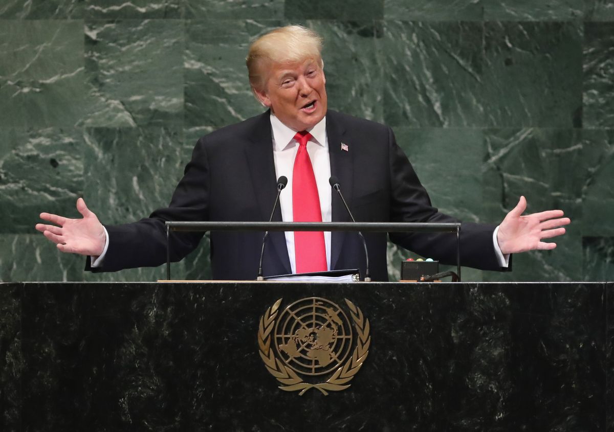 El presidente Trump en la Asamblea General de la ONU.
