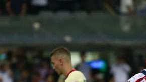 Jugadores de Chivas festejan el empate ante América en el estadio Azteca. (Foto: Imago7/Alejandra Suárez)