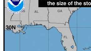 El cono contiene el probable paso de la tormenta Kirk en 5 días.
