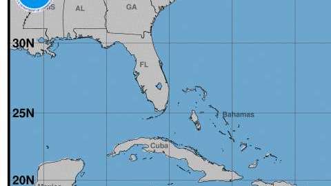 El cono contiene el probable paso de la tormenta Kirk en 5 días.
