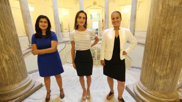 Candidatas Jessica Ramos, Jullia Salazar y Catalina Cruz.
Latinas al Poder.