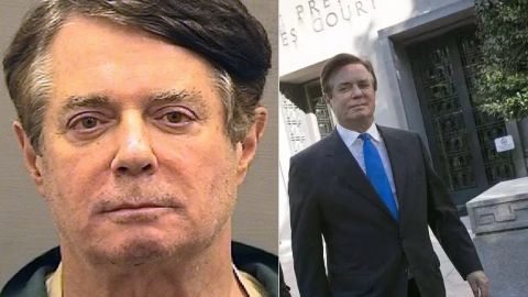 Dos momentos: Paul Manafort encarcelado y en una de sus primeras apariciones en la Corte.