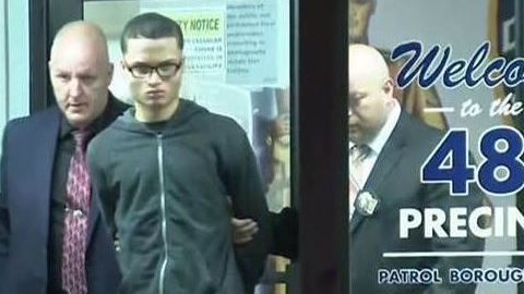 Frederick Then cuando fue presentado en la comisaría 48 en El Bronx.