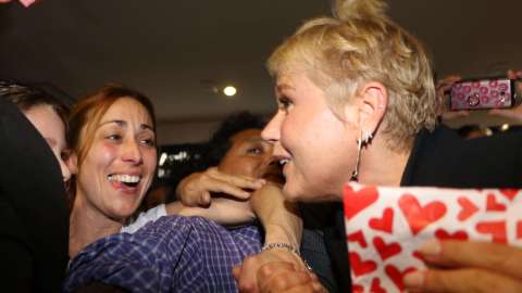 Xuxa causó euforia en Argentina.